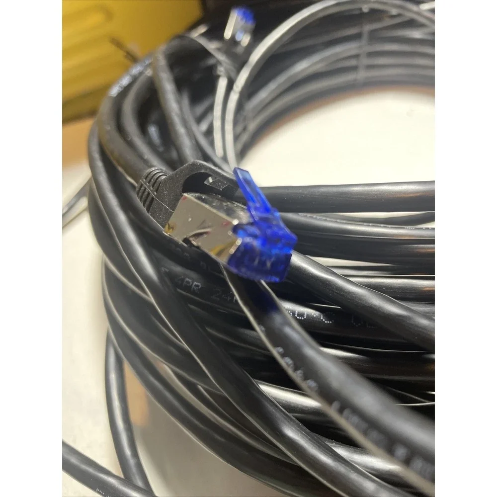 New 100' FT Feet CAT 6 24AWG Patch Cable Black/ Rohs Compliant